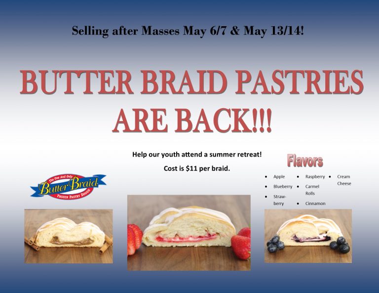 Butter Braid Pastry Fundraiser this Weekend! Youth Ministry